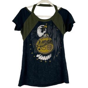 Affliction American Customs Distressed Bald Eagle Tee Shirt Large